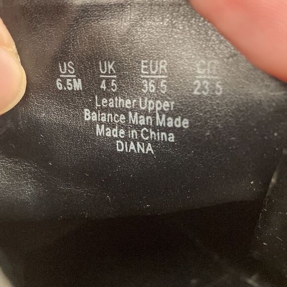 Franco Sarto Black Heeled Almond Toe Double Sided Gold Zipper Diana Bootie - Picture 12 of 12